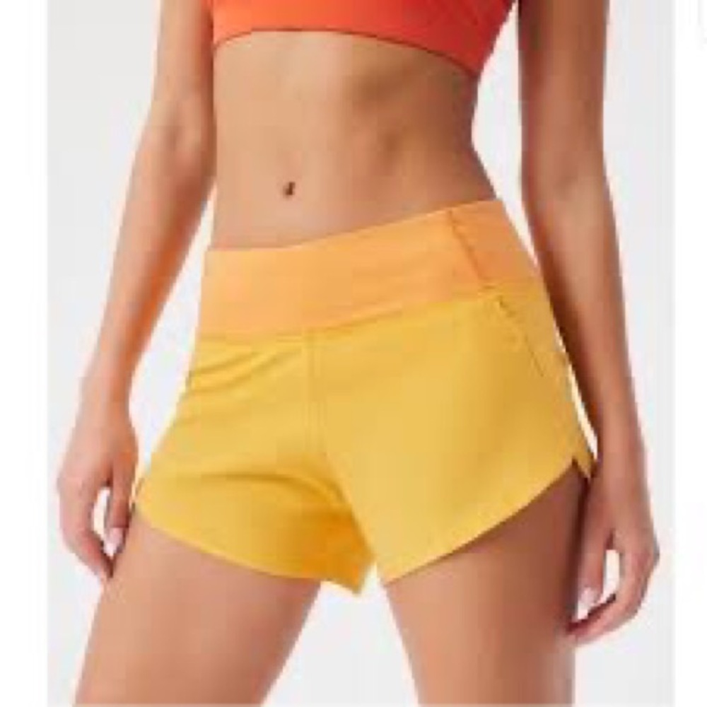 Outdoor Voices Hudson Like New Women's Yellow and Orange Athletic Shorts